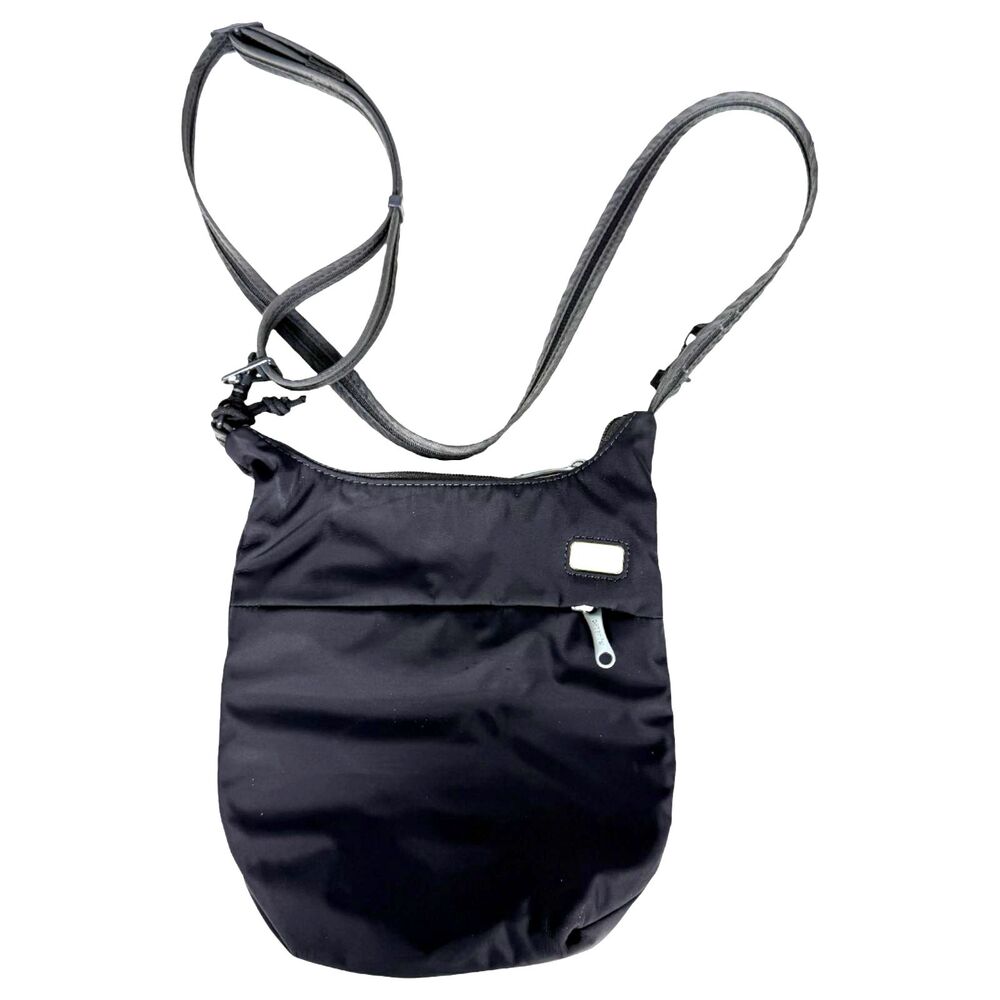 Pac Safe Pacsafe Black Grey Nylon Travel Crossbody Purse